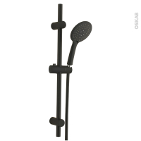 Pack douchette - ENOS - Flexible et barre - Diamètre 120 - Noir