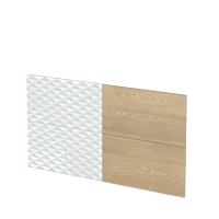 ALPA Blanc - HOSTA Chêne prestige - façade N°72 - 4 tiroirs - L120xH70