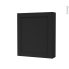#Armoire de toilette - Rangement haut - AVARA Frêne Noir - 1 porte - Côtés décors - L60 x H70 x P17 cm