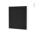 #Armoire de toilette - Rangement haut - AVARA Frêne Noir - 1 porte - Côtés blancs - L60 x H70 x P17 cm