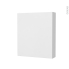 #Armoire de toilette - Rangement haut - GINKO Blanc - 1 porte - Côtés décors - L60 x H70 x P17 cm