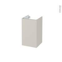 Meuble de salle de bains - Sous vasque - HELIA Beige - 1 porte - Côtés décors -  L40 x H70 x P40 cm