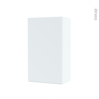 Armoire de salle de bains - Rangement haut - HELIA Blanc - 1 porte - Côtés blancs - L40 x H70 x P27 cm