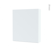 Armoire de toilette - Rangement haut - HELIA Blanc - 1 porte - Côtés blancs - L60 x H70 x P17 cm