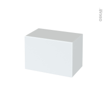 Meuble de salle de bains - Rangement bas - HELIA Blanc - 1 tiroir - L60 x H41 x P37 cm
