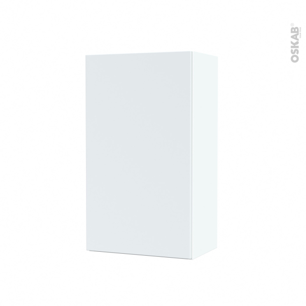 Armoire de salle de bains Rangement haut <br />HELIA Blanc, 1 porte, Côtés blancs, L40 x H70 x P27 cm 