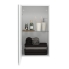 #Armoire de salle de bains - Rangement haut - 1 porte miroir - Côtés blancs - L40 x H70 x P27 cm - HAKEO