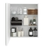 #Armoire de toilette - Rangement haut - 1 porte miroir - Côtés blancs - L60 x H70 x P17 cm - HAKEO