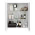 #Armoire de toilette - Rangement haut - 2 portes miroir - Côtés blancs - L60 x H70 x P17 cm - HAKEO