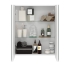 #Armoire de toilette Rangement haut <br />HELIA Vert, 2 portes miroir, Côtés décors, L60 x H70 x P17 cm 