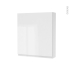 #Armoire de toilette Rangement haut <br />IPOMA Blanc brillant, 1 porte, Côtés blancs, L60 x H70 x P17 cm 