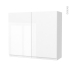 #Armoire de salle de bains Rangement haut <br />IPOMA Blanc brillant, 2 portes, Côtés blancs, L80 x H70 x P27 cm 