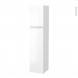 Colonne de salle de bains - 2 portes - IPOMA Blanc brillant - Côtés blancs - Version A - L40 x H182 x P40 cm
