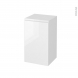 Meuble de salle de bains - Rangement bas - IPOMA Blanc brillant - 1 porte - L40 x H70 x P37 cm