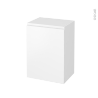 Meuble de salle de bains - Rangement bas - IPOMA Blanc mat - 1 porte - L50 x H70 x P37 cm