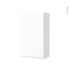 #Armoire de salle de bains Rangement haut <br />IPOMA Blanc mat, 1 porte, Côtés blancs, L40 x H70 x P27 cm 