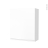 #Armoire de salle de bains - Rangement haut - IPOMA Blanc mat - 1 porte - Côtés blancs - L60 x H70 x P27 cm