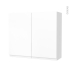 #Armoire de salle de bains Rangement haut <br />IPOMA Blanc mat, 2 portes, Côtés blancs, L80 x H70 x P27 cm 