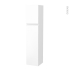 #Colonne de salle de bains - 2 portes - IPOMA Blanc mat - Côtés blancs - Version A - L40 x H182 x P40 cm