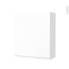 #Armoire de salle de bains - Rangement haut - IPOMA Blanc mat - 1 porte - Côtés décors - L60 x H70 x P27 cm