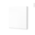 #Armoire de toilette - Rangement haut - IPOMA Blanc mat - 1 porte - Côtés décors - L60 x H70 x P17 cm