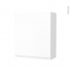 Armoire de salle de bains - Rangement haut - IPOMA Blanc mat - 1 porte - Côtés blancs - L60 x H70 x P27 cm