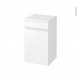 Meuble de salle de bains - Rangement bas - IPOMA Blanc mat - 1 porte 1 tiroir - L40 x H70 x P37 cm