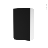 Armoire de salle de bains - Rangement haut - IPOMA Noir mat - 1 porte - Côtés blancs - L40 x H70 x P27 cm
