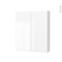 #Armoire de toilette - Rangement haut - IRIS Blanc - 2 portes - Côtés blancs - L60 x H70 x P17 cm