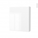 Armoire de toilette - Rangement haut - IRIS Blanc - 1 porte - Côtés blancs - L60 x H70 x P17 cm