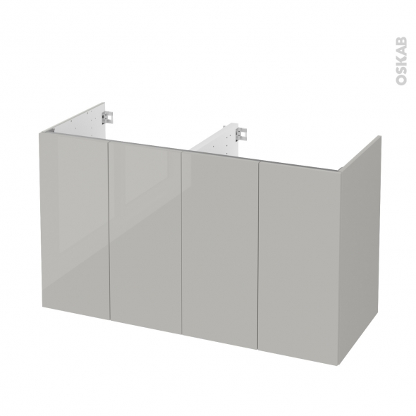 Meuble De Salle De Bains Sous Vasque Double IVIA GRIS 4