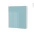 #Armoire de toilette - Rangement haut - KERIA Bleu - 1 porte - Côtés blancs - L60 x H70 x P17 cm