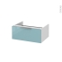 #Tiroir sous meuble - Socle n°51 - KERIA Bleu - pour meuble salle de bains - L60 x H26 x P45 cm