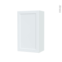 Armoire de salle de bains - Rangement haut - LUPI Blanc - 1 porte - Côtés blancs - L40 x H70 x P27 cm