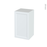 Meuble de salle de bains - Rangement bas - LUPI Blanc - 1 porte - L40 x H70 x P37 cm