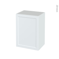 Meuble de salle de bains - Rangement bas - LUPI Blanc - 1 porte - L50 x H70 x P37 cm