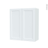 #Armoire de salle de bains Rangement haut <br />LUPI Blanc, 2 portes, Côtés blancs, L60 x H70 x P27 cm 