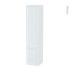#Colonne de salle de bains 2 portes <br />LUPI Blanc, Côtés blancs, Version B, L40 x H182 x P40 cm 