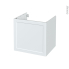 #Meuble de salle de bains Sous vasque <br />LUPI Blanc, 1 porte, Côtés décors, L60 x H57 x P50 cm 