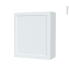#Armoire de salle de bains Rangement haut <br />LUPI Blanc, 1 porte, Côtés décors, L60 x H70 x P27 cm 