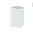 #Meuble de salle de bains Rangement bas <br />LUPI Blanc, 1 porte, L40 x H70 x P37 cm 