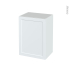 #Meuble de salle de bains Rangement bas <br />LUPI Blanc, 1 porte, L50 x H70 x P37 cm 