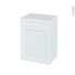 #Meuble de salle de bains Rangement bas <br />LUPI Blanc, 1 porte 1 tiroir, L50 x H70 x P37 cm 