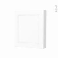 Armoire de toilette - Rangement haut - STATIC Blanc - 1 porte - Côtés blancs - L60 x H70 x P17 cm