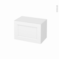 Meuble de salle de bains - Rangement bas - STATIC Blanc - 1 porte - L60 x H41 x P37 cm