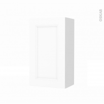 Armoire de salle de bains - Rangement haut - STATIC Blanc - 1 porte - Côtés blancs - L40 x H70 x P27 cm