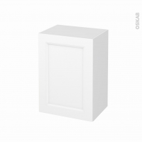 Meuble de salle de bains - Rangement bas - STATIC Blanc - 1 porte - L50 x H70 x P37 cm
