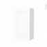 #Armoire de salle de bains Rangement haut <br />STATIC Blanc, 1 porte, Côtés blancs, L40 x H70 x P27 cm 