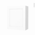 #Armoire de salle de bains Rangement haut <br />STATIC Blanc, 1 porte, Côtés blancs, L60 x H70 x P27 cm 