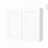 #Armoire de salle de bains Rangement haut <br />STATIC Blanc, 2 portes, Côtés blancs, L80 x H70 x P27 cm 